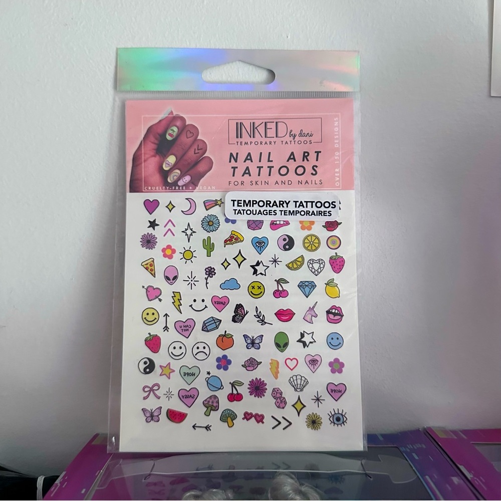 Nail Art Temporary Tattoos For Skin and Nails New In Package